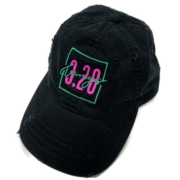 Otto Distressed Black Hat Cap Tanys 3.28 - Picture 1 of 5